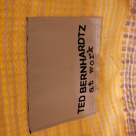 Striped short sleeve button up uniform sample shirt medium - Picture 3 of 6